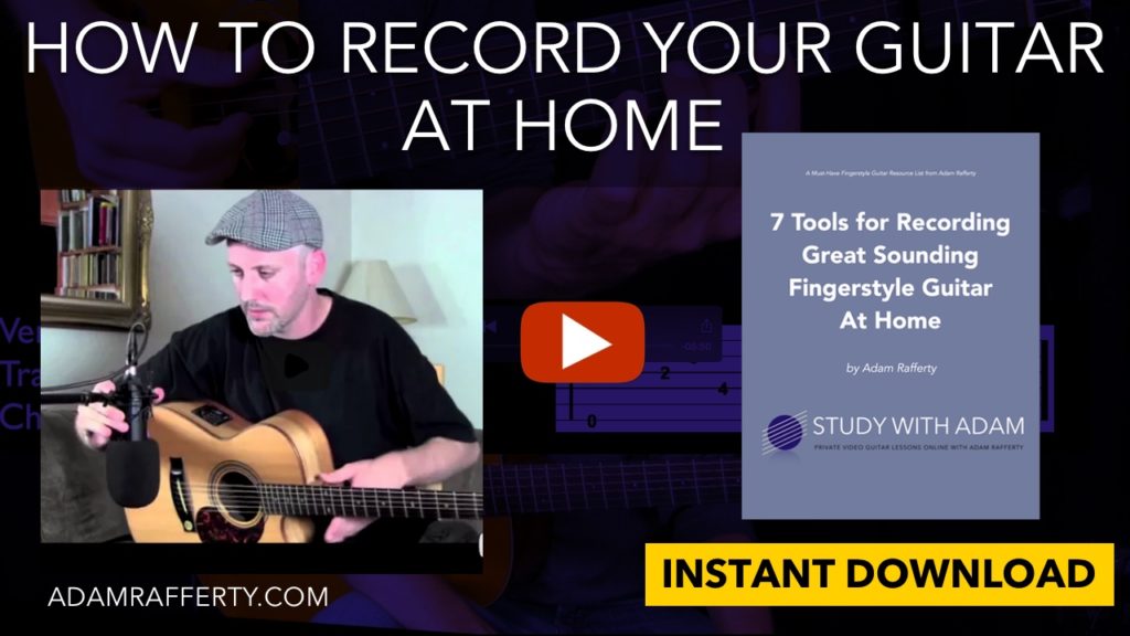How to Record Your Guitar At Home - Adam Rafferty Free Guitar Lesson