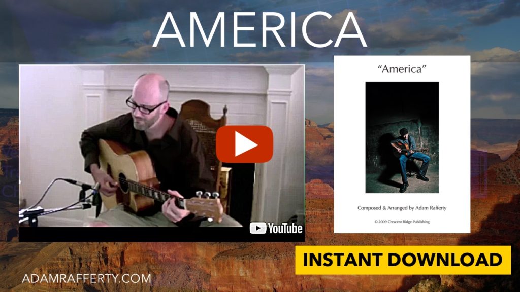 America - Adam Rafferty Free Fingerstyle Guitar Lesson