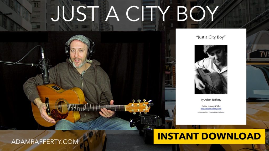 Just a City Boy - Adam Rafferty Free Fingerstyle Guitar Lesson